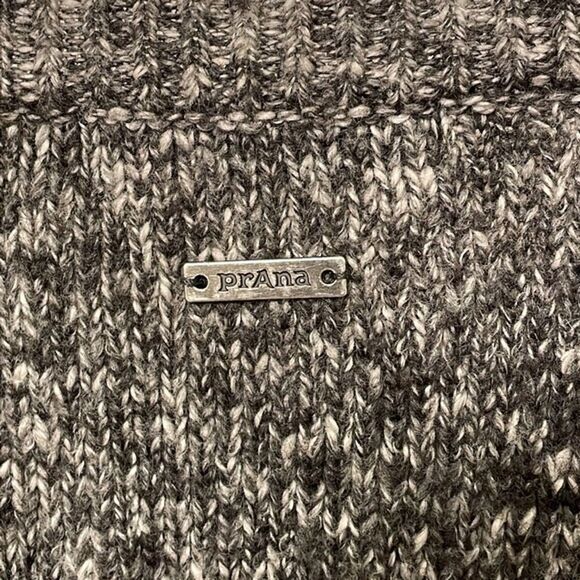 PrAna Sweater Womens Size Medium Coal Nolan Marled Knit Wool Mohair - Picture 3 of 12